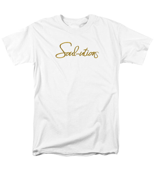 Golden Cursive Text on Black Background - Men's T-Shirt  (Regular Fit)