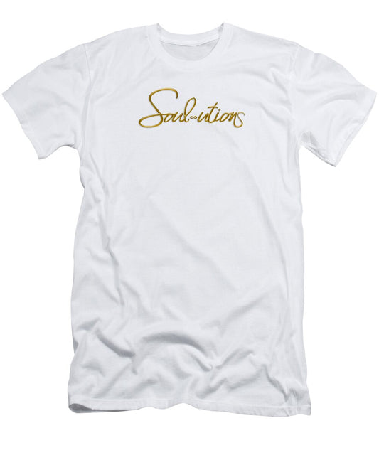 Golden Cursive Text on Black Background - T-Shirt