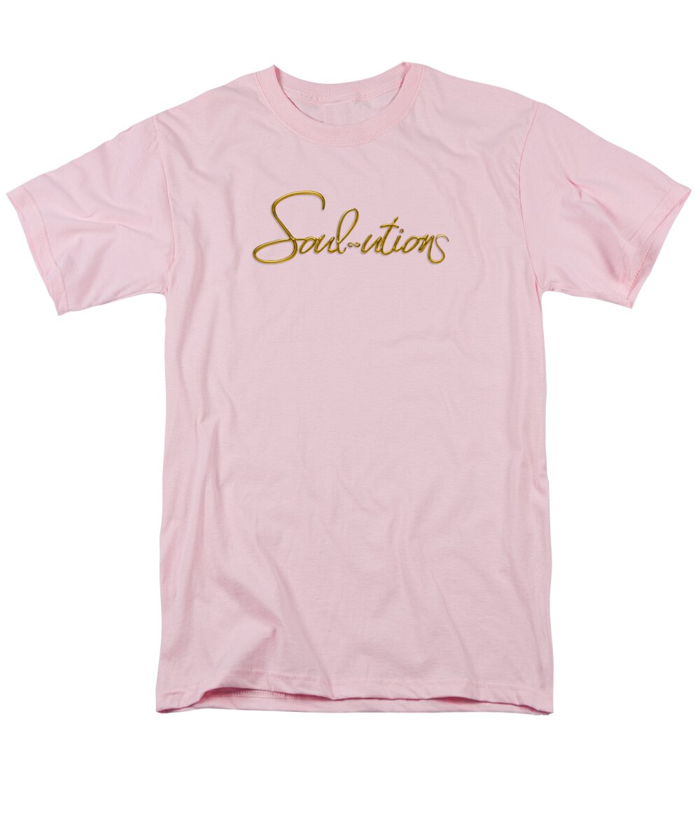 Golden Cursive Text on Black Background - Men's T-Shirt  (Regular Fit)