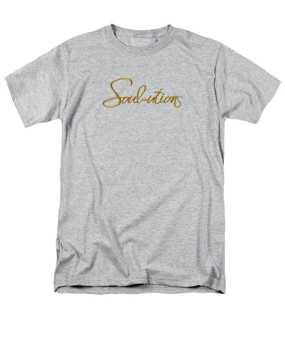Golden Cursive Text on Black Background - Men's T-Shirt  (Regular Fit)